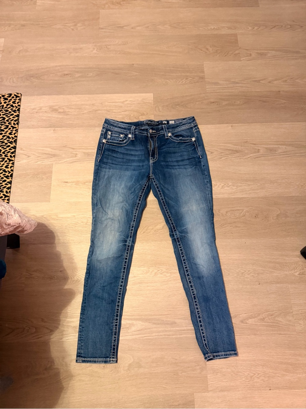 Miss Me Blue Skinny Stretch Denim Jeans